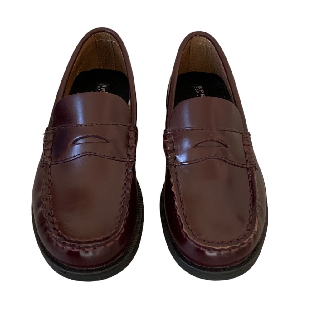 Like new! Sperry Children's Colton penny loafer boy shoes, burgundy, size 12.5M - Picture 3 of 9